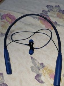 Blue Wireless Neckband Headphones