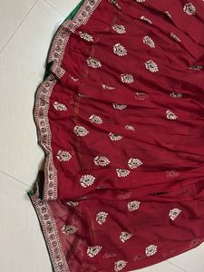 Maroon Embroidered Lehenga Choli Set