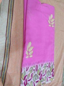 Pink Floral Saree