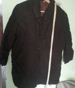 Vintage Brown Textured Coat With Free Delivery