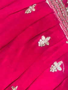 Pink Embroidered Fabric