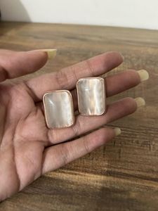 Rectangle Mother of Pearl Earrings