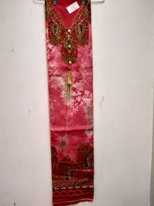 Cotton Light Red Colour Suit