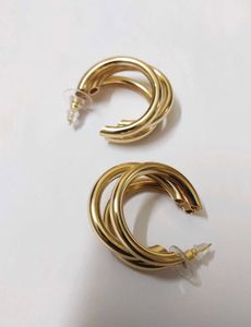H&amp;m 3 layer Hot Round Earrings(Freebie Also)