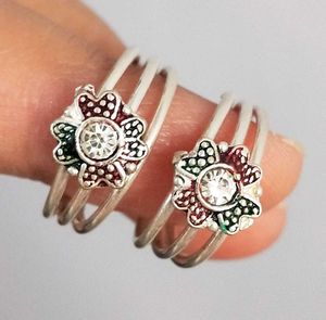 Pure Silver Flower Toe Rings
