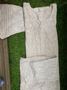 White Kurta With Pant