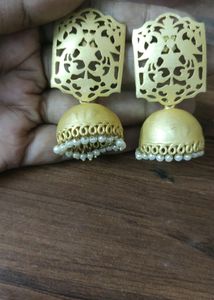 Panash Gold Plated Shaped Jhumka
