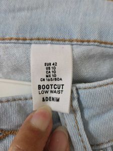 H&amp;M Bootcut Low Waist Light Wash Jeans