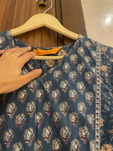 Beautiful Blue Indu Bindu Printed Kurta
