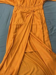 Elegant Orange Maxi Dress
