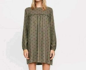 Olive Green Dot Dress
