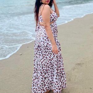 Cutout Animal Print Maci Dress
