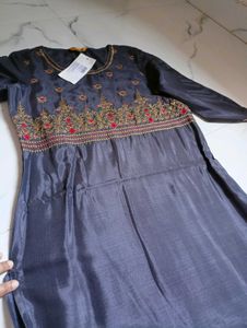 Aurelia Charcoal Grey Kurta