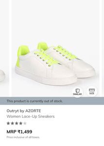White Sneakers with Neon Green Accents