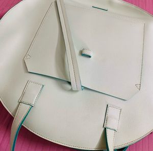 Sturdy Round Tote Bag - Mint Green