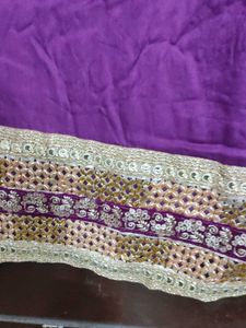 Purple Embroidered Kurta salwar and dupatta