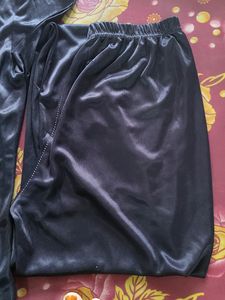 Black Shirt Pyjama Night Suit