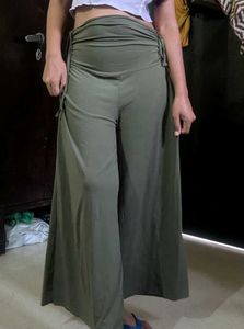 Olive Green Wide Leg Pants