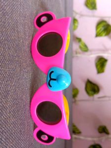 Cute Teddy Bear Pink Sunglasses (Foldable)