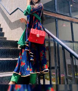 Floral Print Anarkali with Ruffle Detail