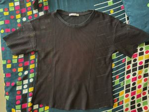 See Through Top Black