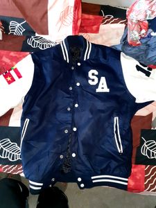 Thrift Varsity Jacket, Lether Arms