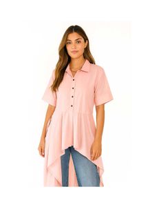 Peach High Low Hem Top