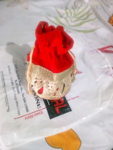 Red &amp; Gold Potli Bag