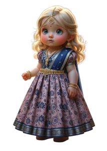 Cute Ethnic Girl&#39;s Dress