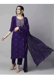 Elegant Purple Kurta Set