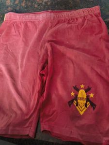 Red Graphic Lounge Shorts