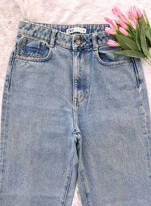 Zara Long Wide Leg Jeans