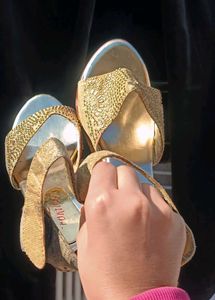 Gold Embellished Heels