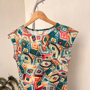 Geometric Print Bodycon Dress