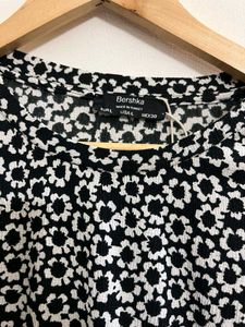 Bershka Printed Fitted  Dress