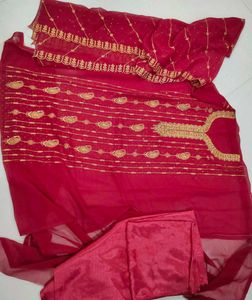 Maroon Embroidered Salwar Kameez