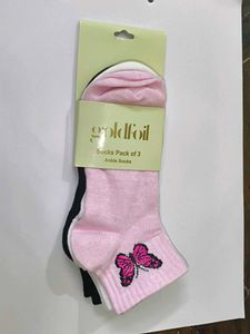 Butterfly Ankle Socks - Pack of 3 M 18 cm