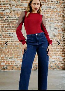 shein brand new with tag cargo jeans women