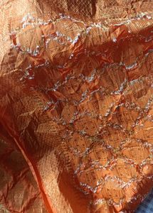 Orange &amp; Gold Woven Dupatta