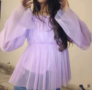 Lavender Trendy Top For Women