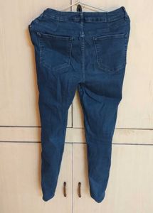 Ripped Knee High Waist Denim Jeans