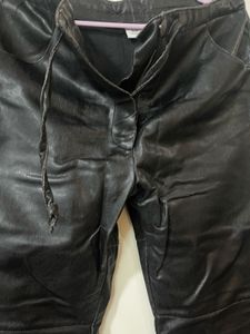 Black Faux Leather Pants