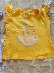 Baby Girls&#39; Colorful Tops (Pack Of 3) For Donation