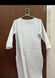 Elegant White Cotton Kurta