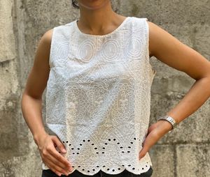 White Casual Top