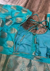 BORDER SAREE With Stiched Blouse