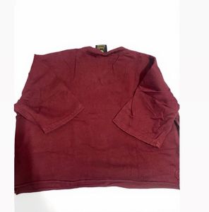 Maroon 'Honey Hush' Graphic Tee Cropped