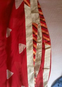 Elegant Red Cotton Saree