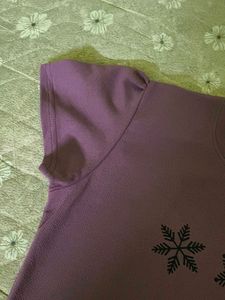 Purple Snowflake Tee