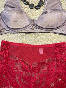 Lace Panties and Bra Set
